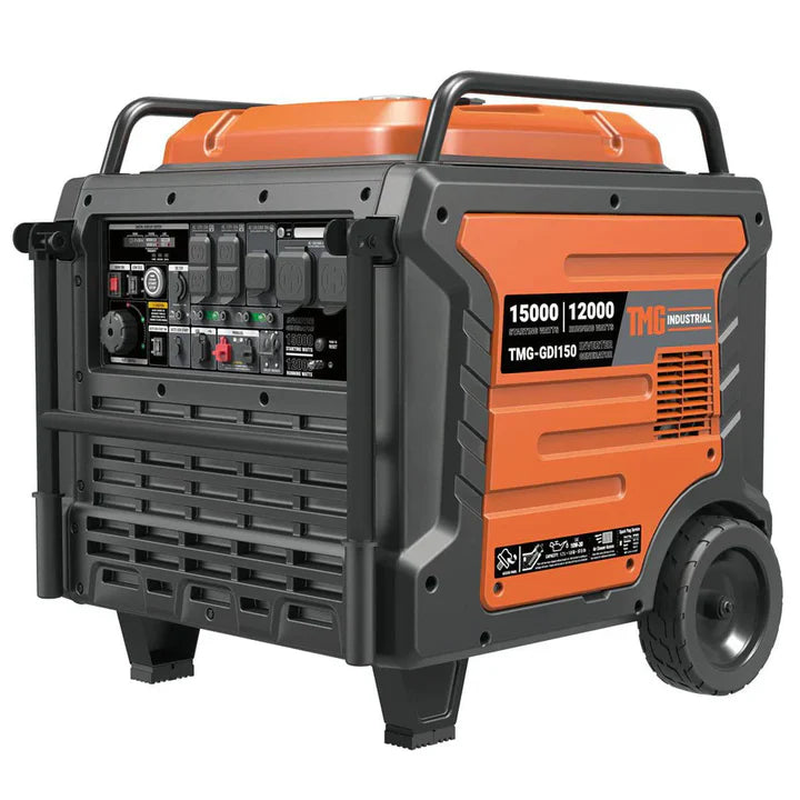 TMG Industrial GDI150 - 15kW Portable Dual Fuel Inverter Generator